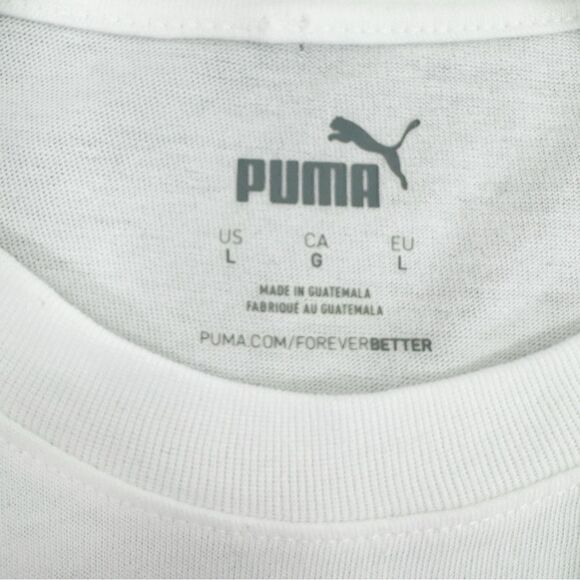Puma Love Is Love LGBTQIA Pride Tee Shirt White Large Short Sleeve - Picture 6 of 7